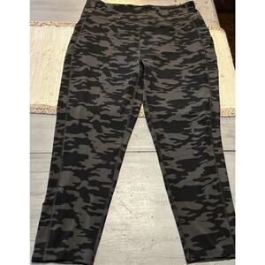 Grunt Style Black Gray Camp Camouflage Utility Leggings Women's Sz 3XL